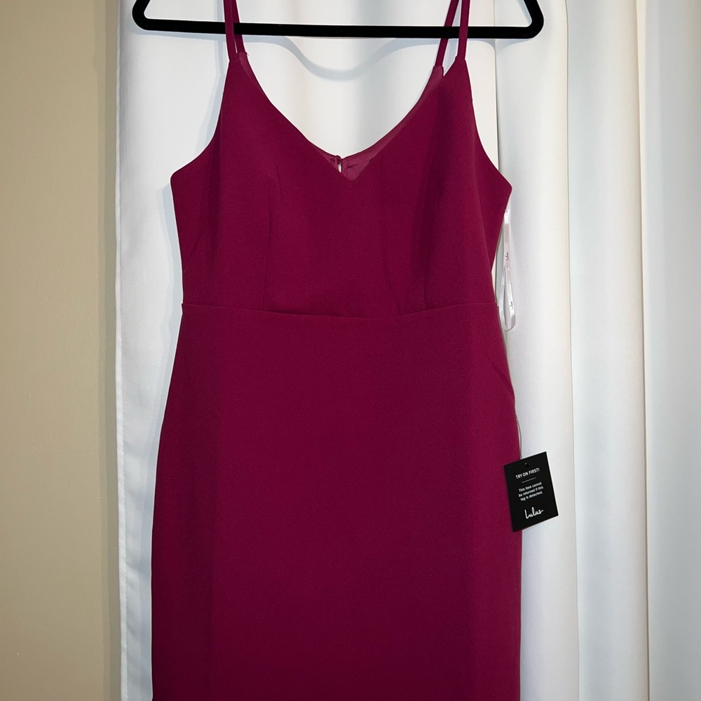 NWT Lulus Dear Desires Magenta Bodycon Dress/ vestido